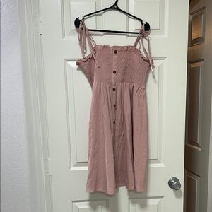 Pink Button-Down Sundress